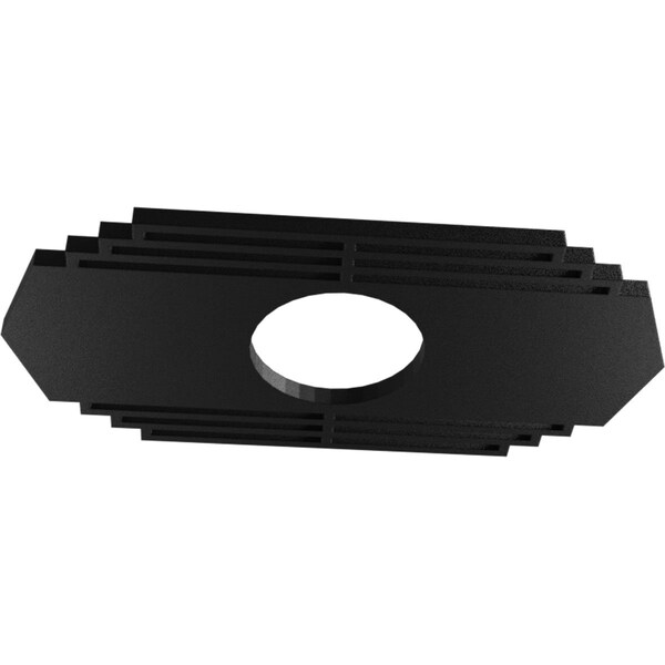 Chrysler Architectural Grade PVC Pierced Ceiling Medallion, Black, 30W X 15H X 7 7/8ID X 1P